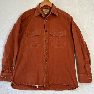 Vintage Cabelas Shirt Mens Medium Deerskin Soft Chamois Heavy Thick Flannel M
